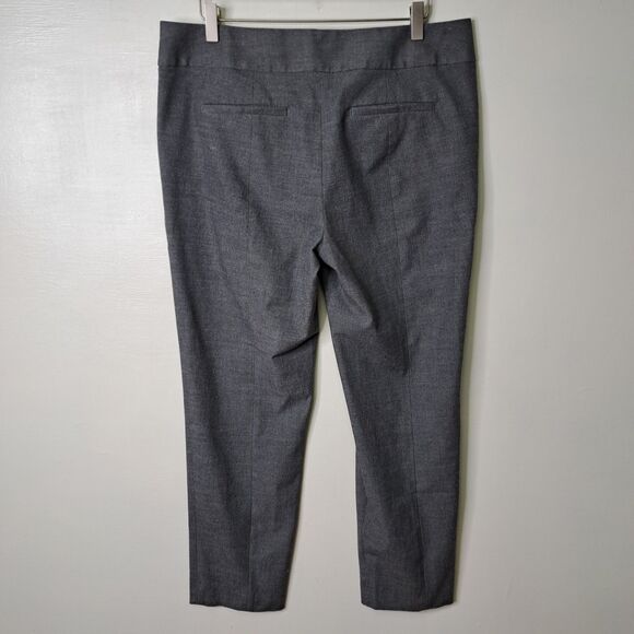 Ann Taylor Loft Marisa Pants Womens 12 Trouser Gray Flat Front Straight Leg - Picture 4 of 11